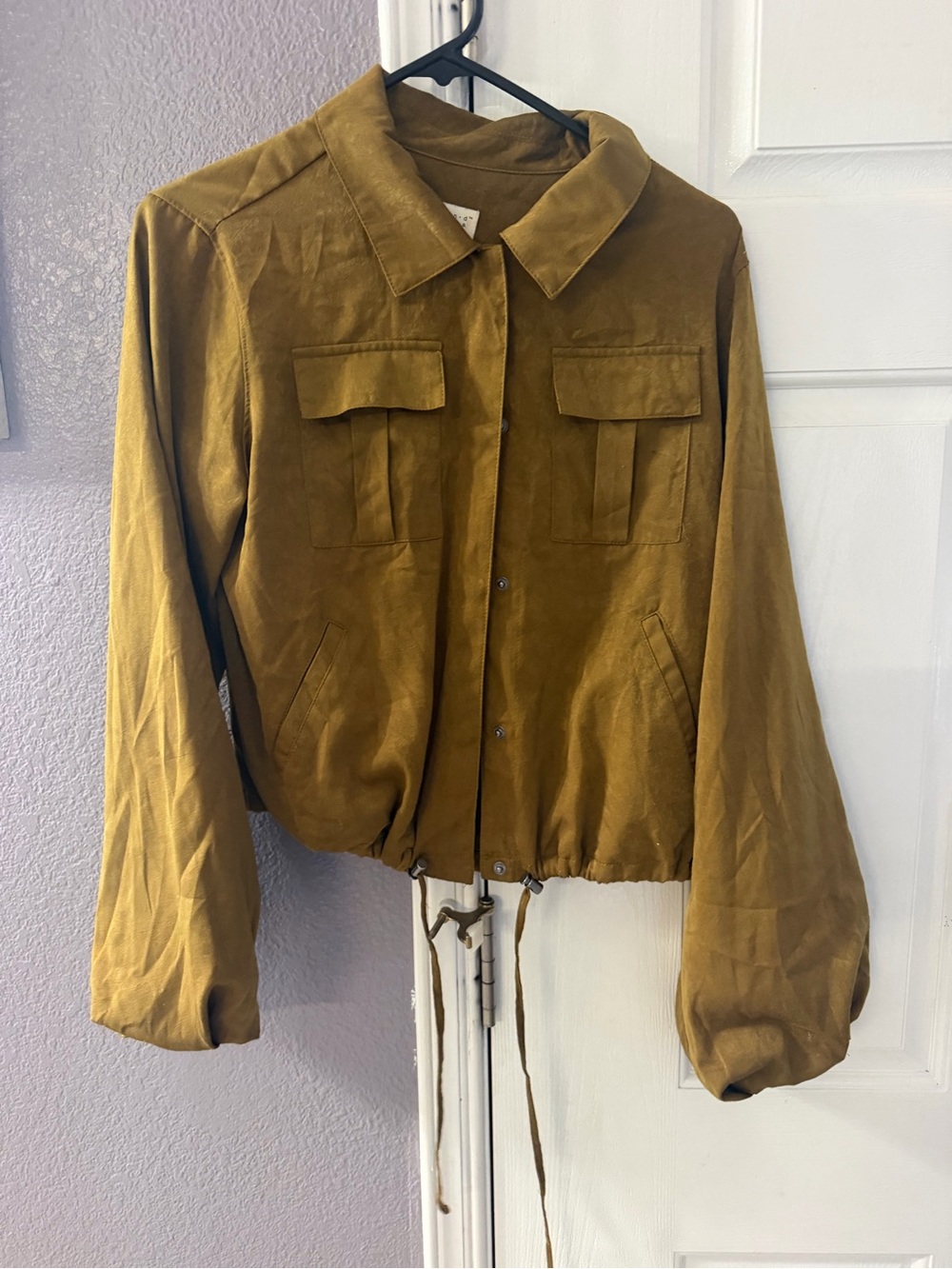 a new day Mustard Utility Drawstring Hem Jacket